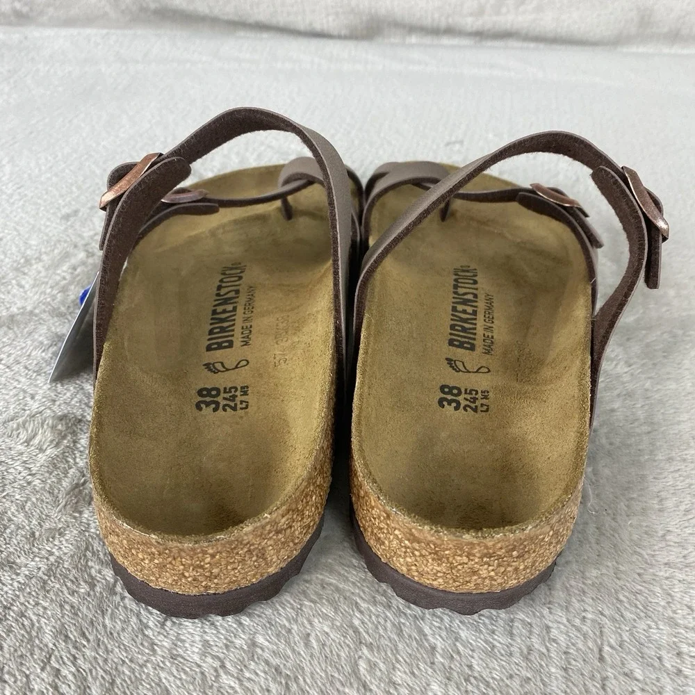 Birkenstock Mayari Sandals Womens US 7 EU 38 Mocca Birko-Flor Regular Fit NEW